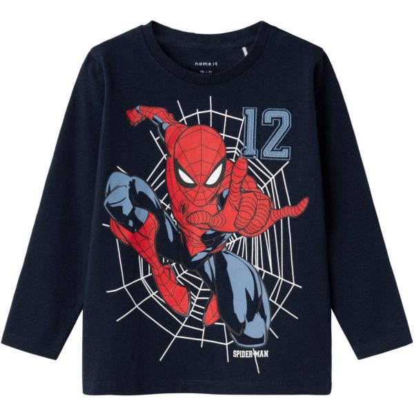 Name It Dark Sapphire Jaris Spiderman Bluse - Str. 92