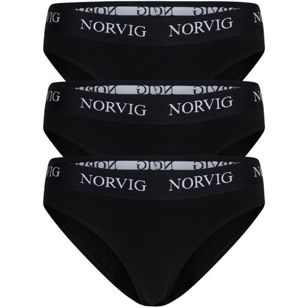 Norvig 3-Pack tai trusse, sort, Størrelse: XS, Dame