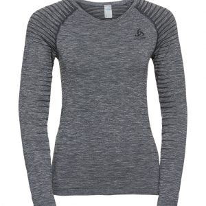 Odlo Women's Syntetisk L/S Baselayer TOP Crew - Grå-Large