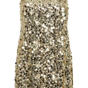 Pieces Kjole - Disco - Gold Colour Sequins