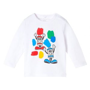 Stella McCartney Kids Bluse - Painting Friends - Off-White