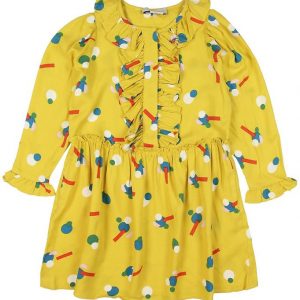 Stella McCartney Kids Kjole - Viskose - Gul m. Mønster