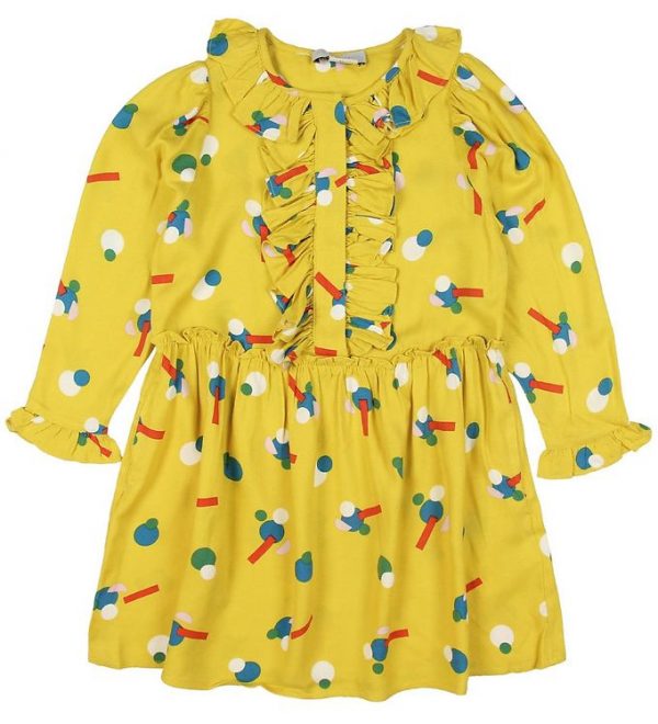 Stella McCartney Kids Kjole - Viskose - Gul m. Mønster