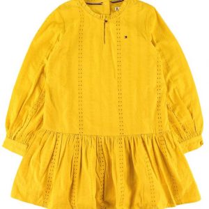 Tommy Hilfiger Kjole - Embroidery Anglais - Valley Yellow