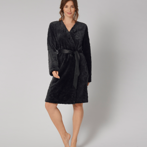 Triumph Robes Cozy morgenkåbe, sort, Størrelse: 40/42, Dame