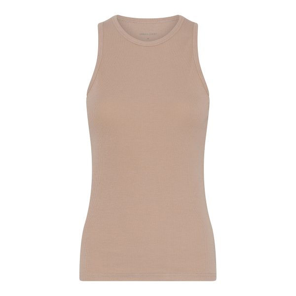 Urban Quest Bamboo Rib Tank top, beige, Størrelse: XS, Dame