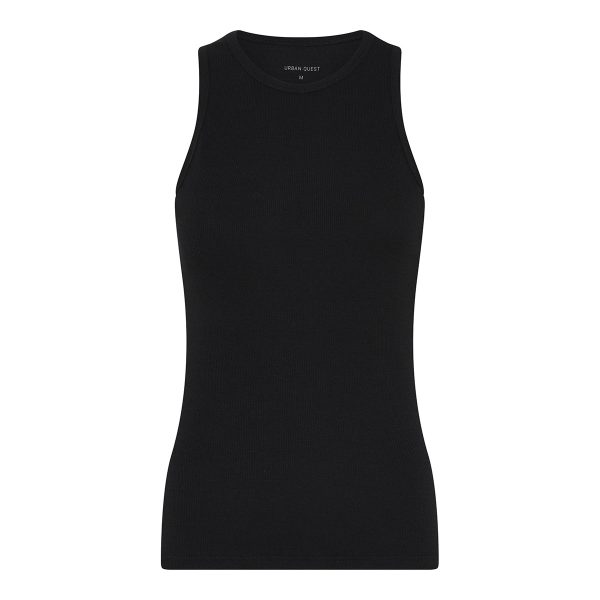 Urban Quest Bamboo Rib Tank top, sort, Størrelse: XS, Dame