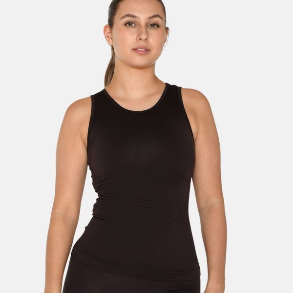 Zebdia Women Seamless tank top, brun, Størrelse: XS/S, Dame