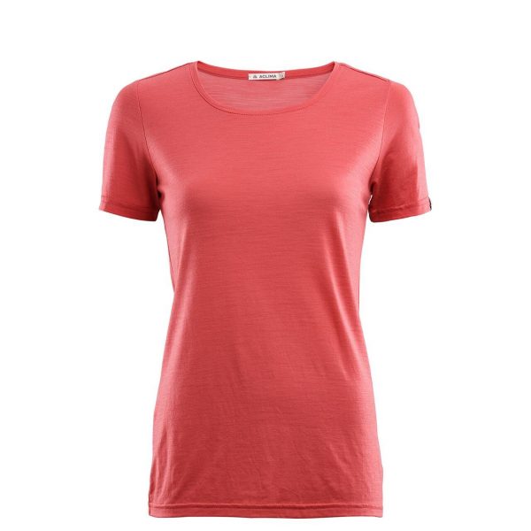 Aclima Womens Lightwool T-shirt (Rød (BAKED APPLE) X-large)