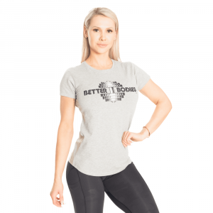 Better Bodies Regular Tee Light Grey Melange