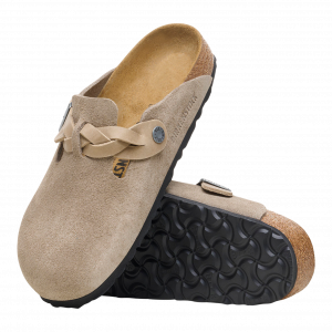 Birkenstock Boston Dame Sandaler - Taupe - 37