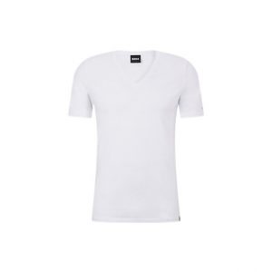 BOSS v-neck T-shirt i hvid til herre