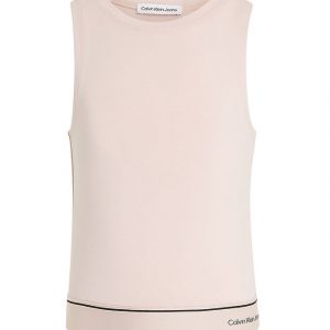 Calvin Klein Top - Tape Sleeveless Punto - Sepia Rose