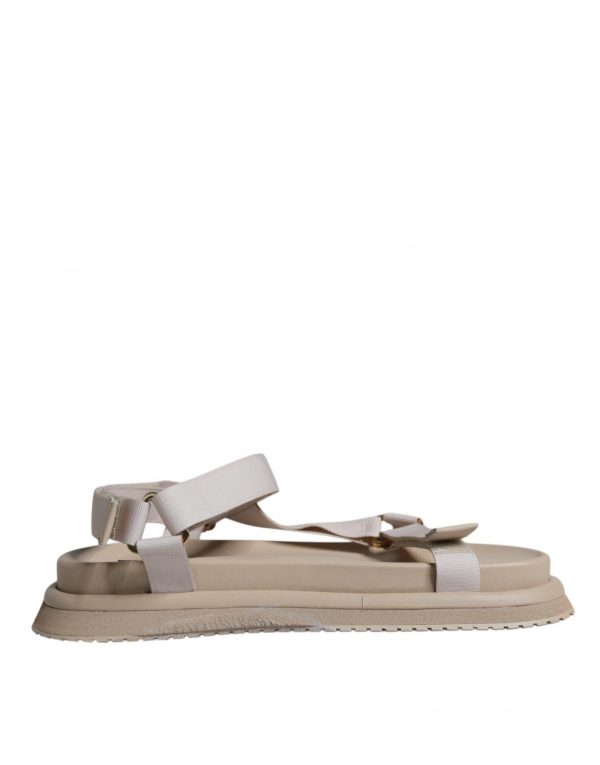 Dolce & Gabbana Beige Nappa Devotion Strap Herre Sandals Shoes