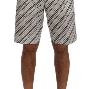 Dolce & Gabbana Elegant Striped Cotton-Linen Shorts