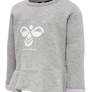 Hummel Sweatshirt - hmlAlberte - Gråmeleret m. Print