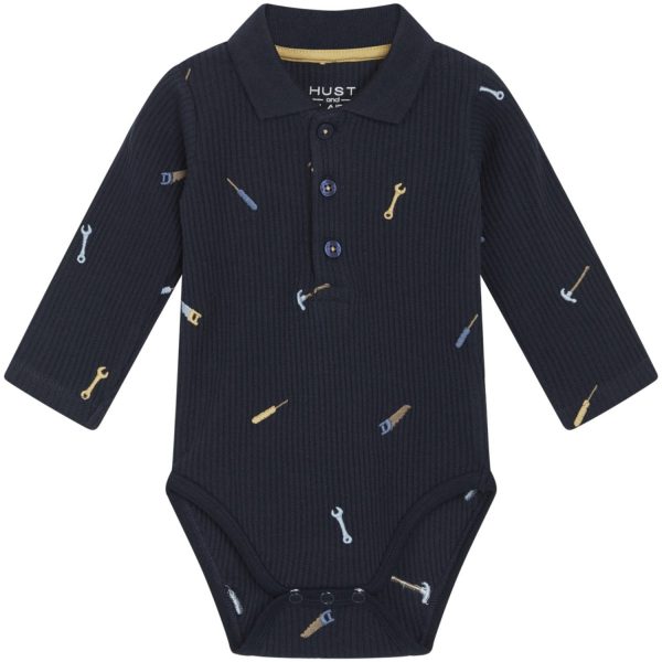 Hust & Claire Navy Baby Bendy Body - Str. 68