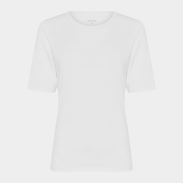 Hvid slim fit bambus t-shirt fra Urban Quest, M