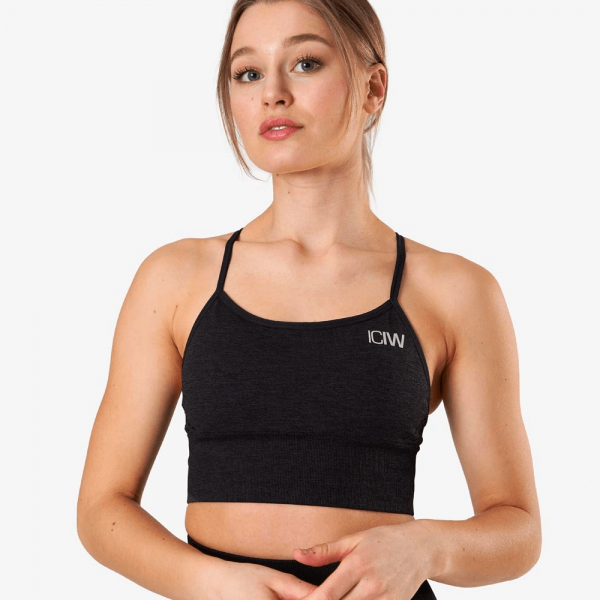 ICANIWILL Queen Mesh Sports Bra Graphite Melange