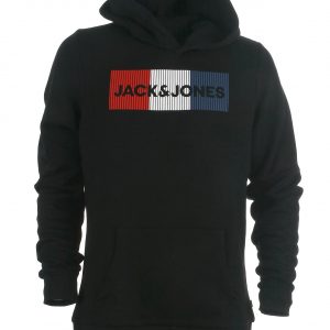 Jack & Jones JR hood sweat, Corp, blackplay - 140 - 10år