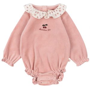 Konges Sløjd Body l/æ - Miffa Frill - Velour - Mellow Rose