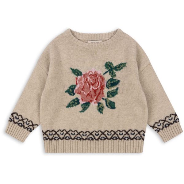 Konges Sløjd Off White Melange Carola Sweater - Str. 2 år