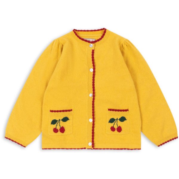 Konges Sløjd Yolk Yellow Alexa Knit Cardigan - Str. 7-8 år