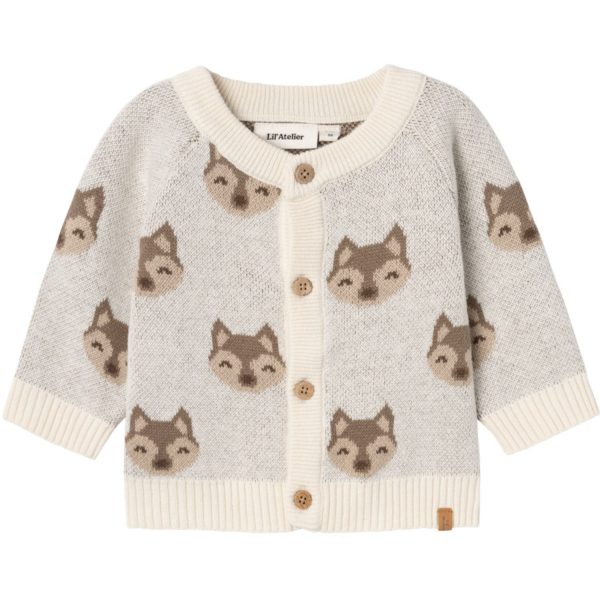 Lil'Atelier Birch Lamoe Strik Cardigan - Str. 56