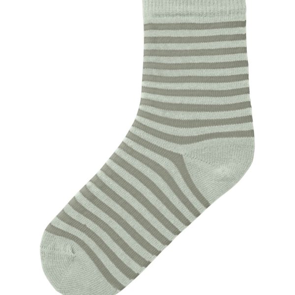 Lil'Atelier Green Tint Elove Stripe Strømper - Str. 22-24