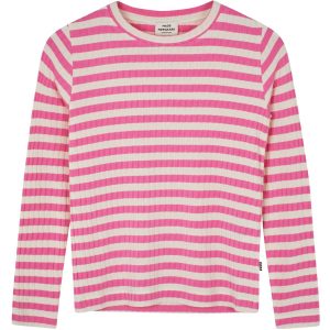 Mads Nørgaard Carmine Rose/Vanilla Ice 5x5 Classic Stripe Talika Bluse - Str. 6