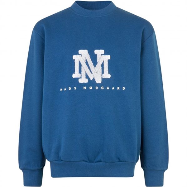 Mads Nørgaard Organic Sweat Sonar Sweatshirt Estate Blue - Str. 16 år