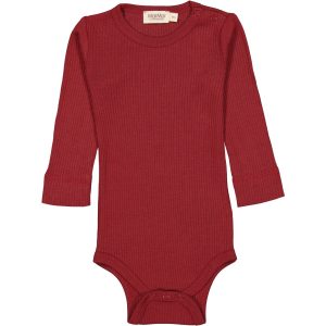 MarMar Modal Hibiscus Red Plain Body LS - Str. 2 mdr/56