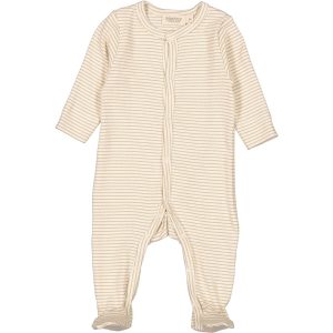 MarMar New Born Modal Fine Rib Sandstone Stripe Rukano Heldragt - Str. 2 mdr/56