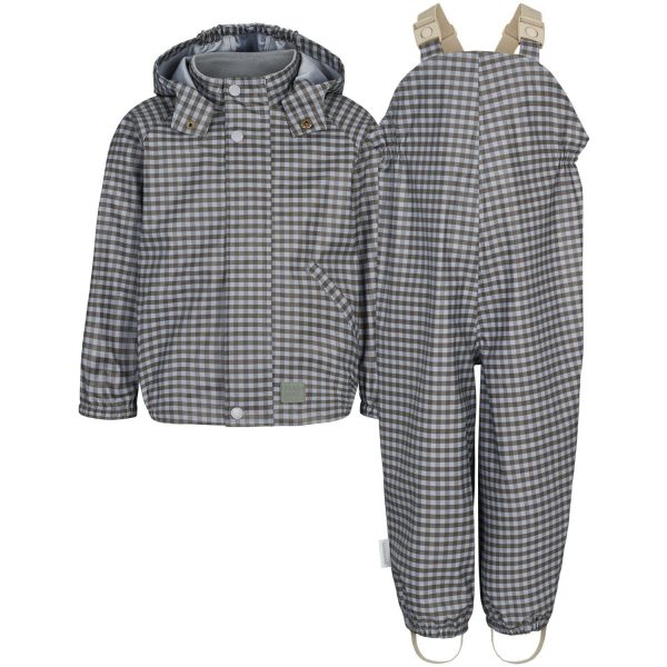 MarMar Rainwear Espresso Check Oddy Regnsæt - Str. 1 år/80