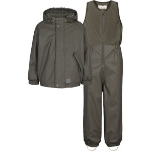 MarMar Rainwear Fleece Olive Leaf Obo Regnsæt - Str. 2-3 år/92-98