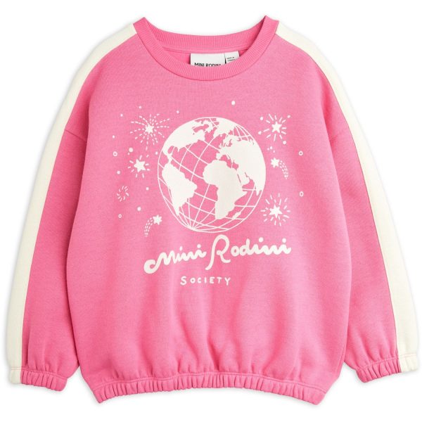 Mini Rodini Pink Mini Rodini Society Sp Sweatshirt - Str. 92-98