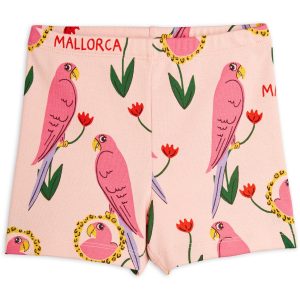 Mini Rodini Pink Parrots AOP Shorts - Str. 80-86