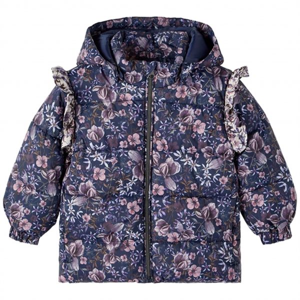 Name it Dark Sapphire Melody Puffer Jakke - Str. 110