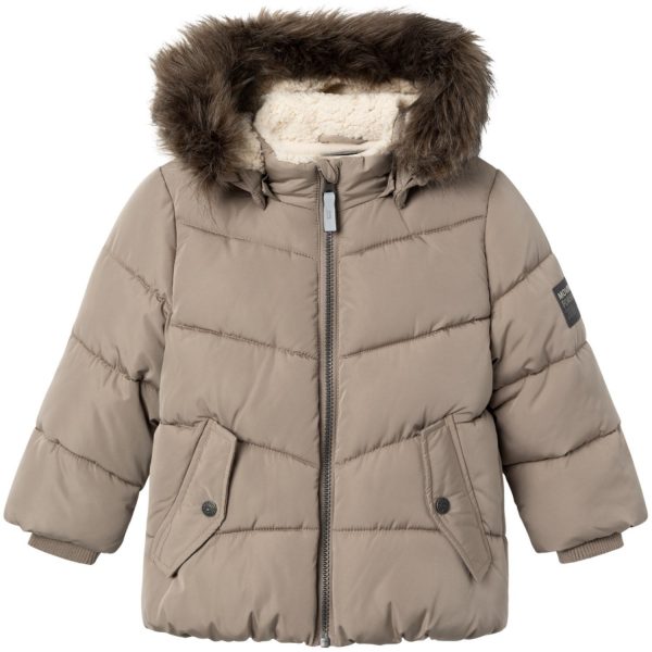 Name It Desert Taupe Mathew Puffer Jakke - Str. 116