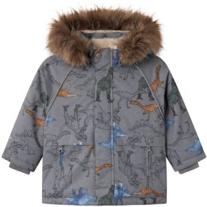 Name It Mockingbird Dinosaur Snow05 Jakke AOP Fo Noos - Str. 92