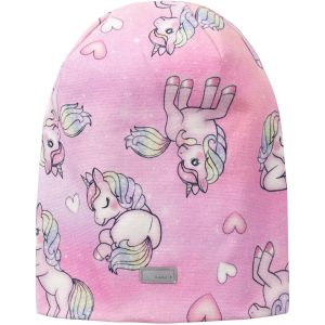 Name It Pink Lavender Moppy Dropshape Beanie AOP - Str. 46-47