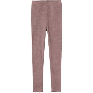 Name It Purple Dove Wossa Uld/Silke Rib Leggings - Str. 116