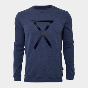 Navy sweatshirt i bambus med print fra JBS of Denmark, XXL