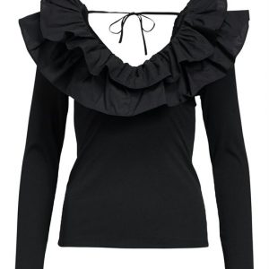 Object - Emilie L/S Top - Black