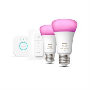 Philips Hue White and Color Ambiance Startsæt 9W LED E27 (2-sæt)