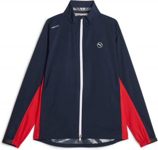 Puma Drylbl Rain Jacket Herre Regnjakke - Navy Blazer/Strong Red - Str. XXL