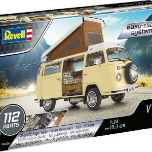 Revell - Vw T2 Camper Bil Byggesæt - 1:24 - Easy Click - 07676