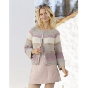 Rose Water Jacket by DROPS Design - Jakke Strikkeopskrift str. S - XXX - Small