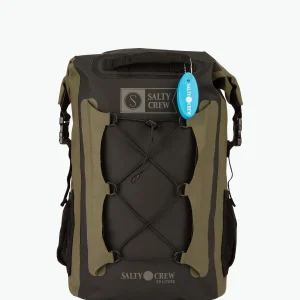 Salty Crew Voyager Roll Top Backpack - Sort/Militær