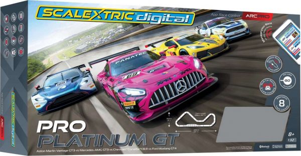 Scalextric Racerbane Digital - Arc Pro - Pro Platinum Gt - Inkl. 4 Biler - C1436p